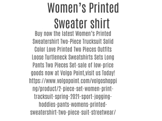 Women’s Printed Sweater shirt
