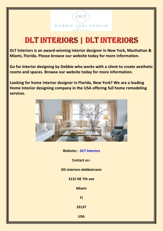 DLT Interiors | DLT Interiors