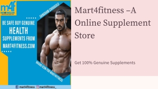 Mart4fitness A Best Supplement Online Store In India