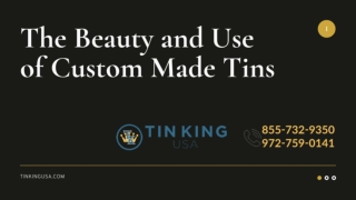Tin Containers and Packaging for Brand Exposure - Tin King USA