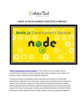 Node.JS Development services company