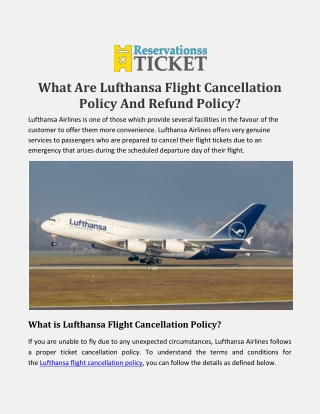 Can I Cancel My Lufthansa Flight and Get a Refund?