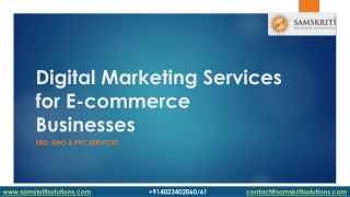 Digital Marketing Services for E-commerce Businesses