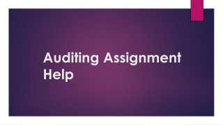 Auditing Assignment Help