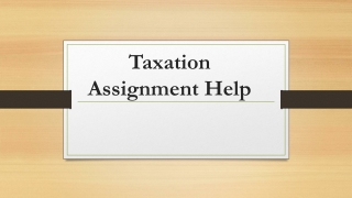 Taxation Assignment Help