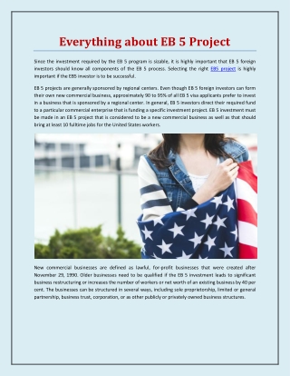 Everything about EB 5 Project