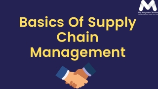 Basics Of Supply Chain Management