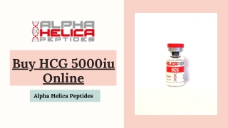 Buy HCG 5000iu Online - Alpha Helica Peptides