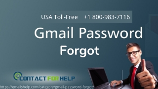 Have you Forgot Gmail Password | 18009837116 Call Now