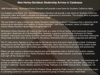New Harley-Davidson Dealership Arrives in Calabasas