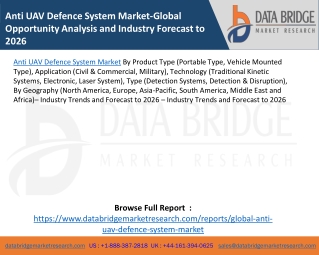 Anti UAV Defence System Market-Global Opportunity Analysis and Industry Forecast to 2026