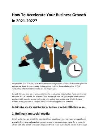 How To Accelerate Your Business Growth in 2021-2021?