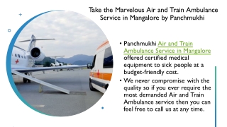 Get the most Convenient Air and Train Ambulance Service in Mangalore by Panchmukhi