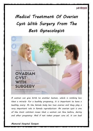 Medical Treatment Of Ovarian Cyst With Surgery From The Best Gynecologist