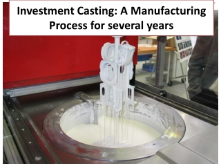 Investment casting process works