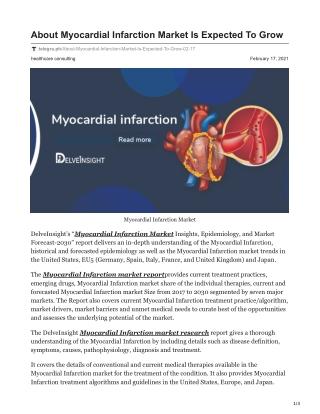 Myocardial Infarction market report