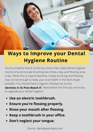 Ways to Improve your Dental Hygiene Routine