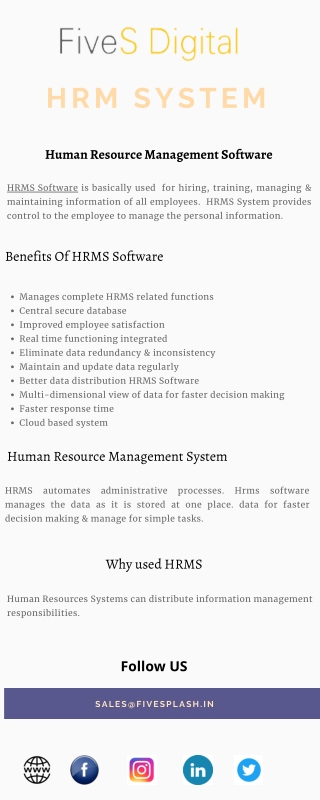 HRMS Software - FiveSdigital