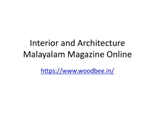 interior and architecture Malayalam magazine online