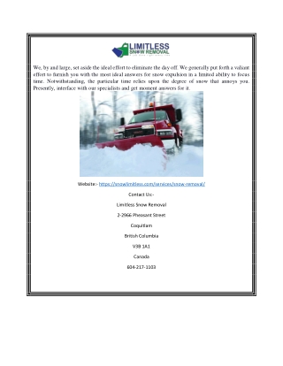 Commercial Snow Removal Companies near Me | Snowlimitless.com