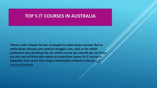 Best IT Courses Australia