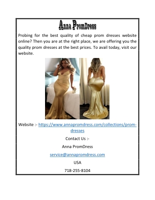 Cheap Prom Dresses | Annapromdress.com