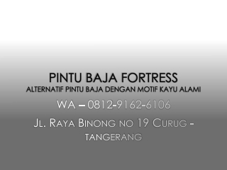 WA 0812-9162-6106 Jual Pintu Utama Minimalis Aluminium,