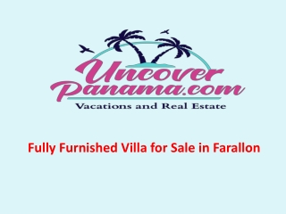 Fully Furnished Villa for Sale in Farallon