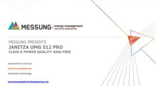 MESSUNG PRESENTS JANITZA UMG 512 PRO CLASS A POWER QUALITY ANALYSER