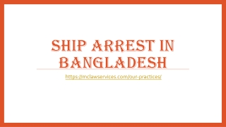 Ship arrest in Bangladesh