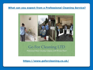 What can you expect from a Professional Cleaning Service