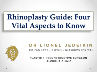 Rhinoplasty Guide: Four Vital Aspects to Know