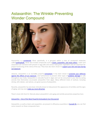Astaxanthin The Wrinkle-Preventing Wonder Compound - Sunsafe Rx