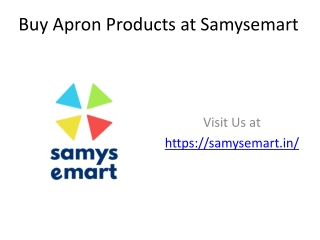 Buy Apron Chambray Black at Samysemart