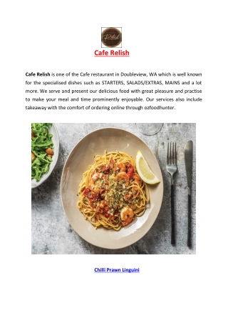 5% off - Cafe Relish Menu - Doubleview Takeaway, WA