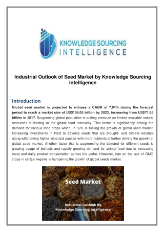 Industrial Outlook of Seed Market