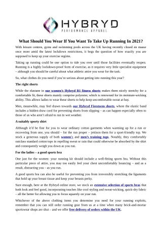 What Should You Wear If You Want To Take Up Running In 2021?