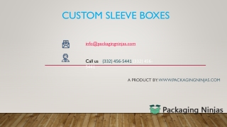 Why You Require a Specialist for Your Customized Sleeve Boxes