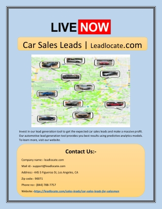 Car Sales Leads | Leadlocate.com