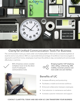 ClarityTel Unified Communication Tools For Business