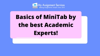 Minitab Assignment Help by My Assignment Services