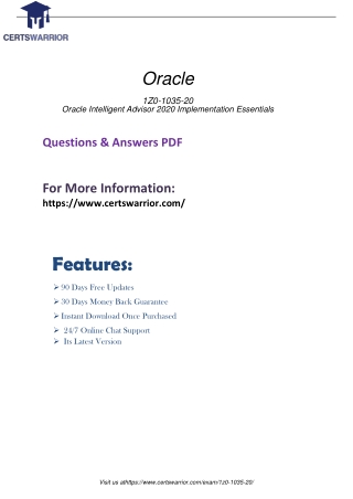 1Z0-1035-20 Latest  Dumps - Real Exam Questions 2020