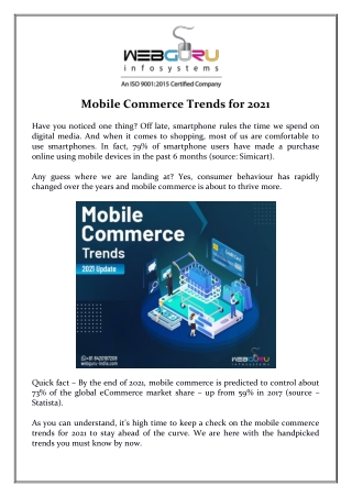 Mobile Commerce Trends for 2021