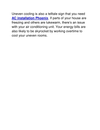 AC Installation Phoenix