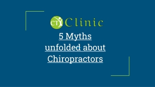 5 Myths unfolded about Chiropractors