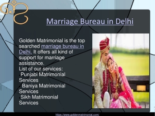 Marriage Bureau in Delhi
