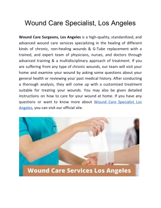 Wound Care Los Angeles