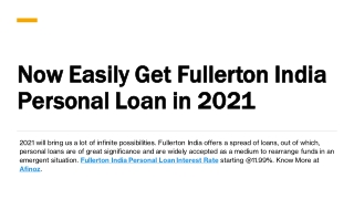 Now Easily Get Fullerton India Personal Loan in 2021