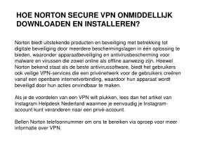 Norton Klantenservice Nummer