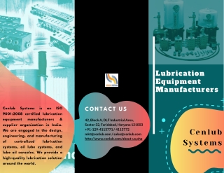 One of The Top Lubrication Equipment Manufacturers